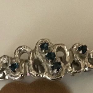 Sterling silver bracelet with sapphires